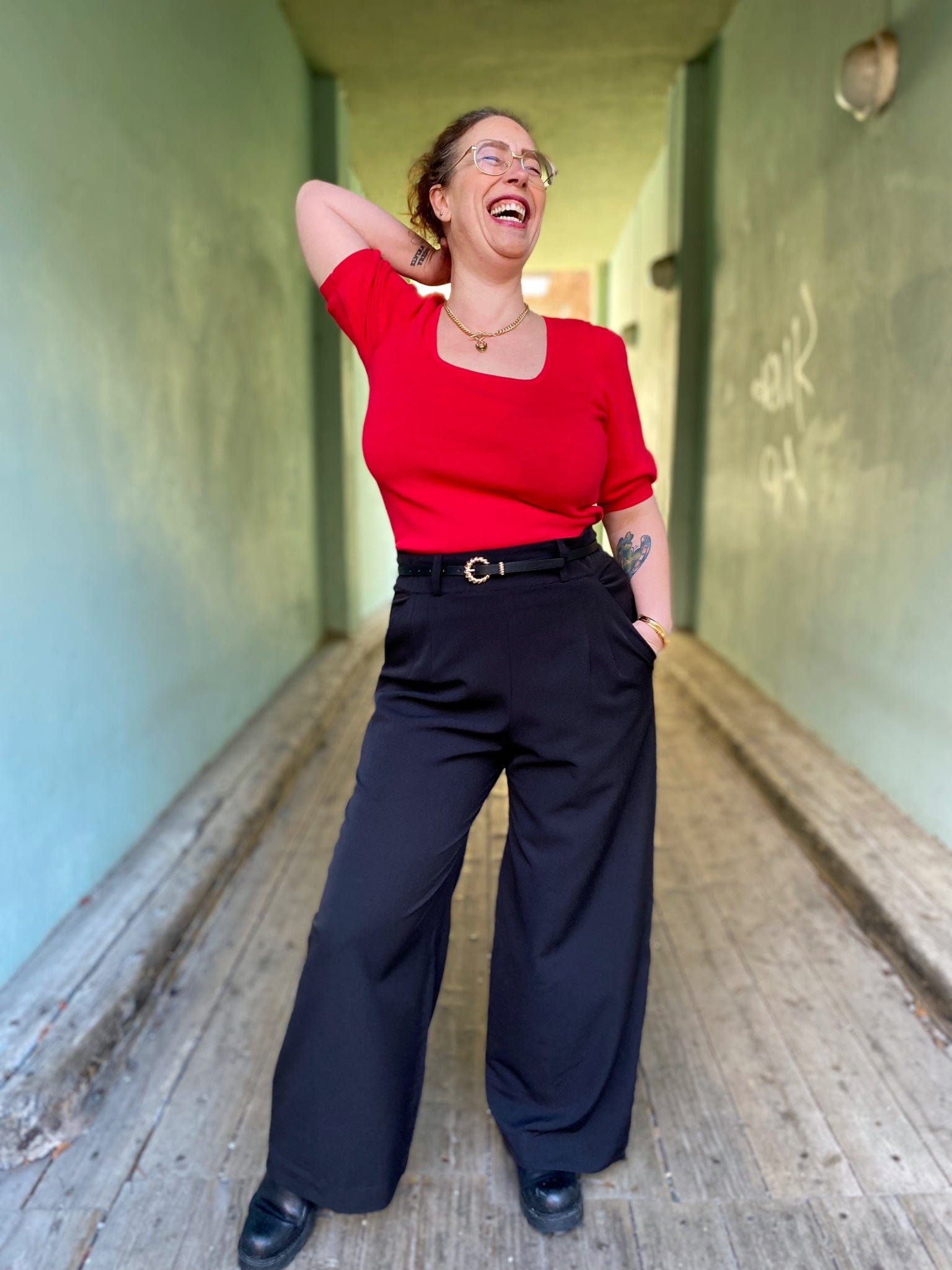 Dianas Vintage bukser Hepburn Pants - black