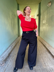Dianas Vintage bukser Hepburn Pants - black