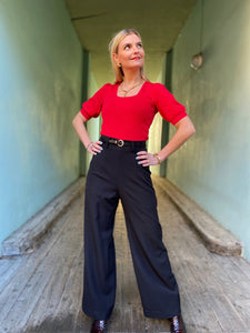 Dianas Vintage bukser Hepburn Pants - black