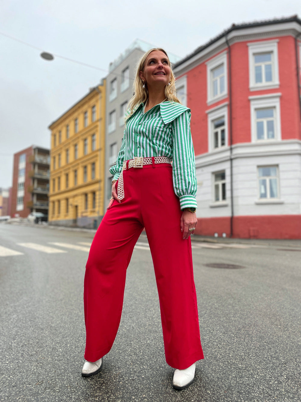 Dianas Vintage bukser Hepburn Pants - red