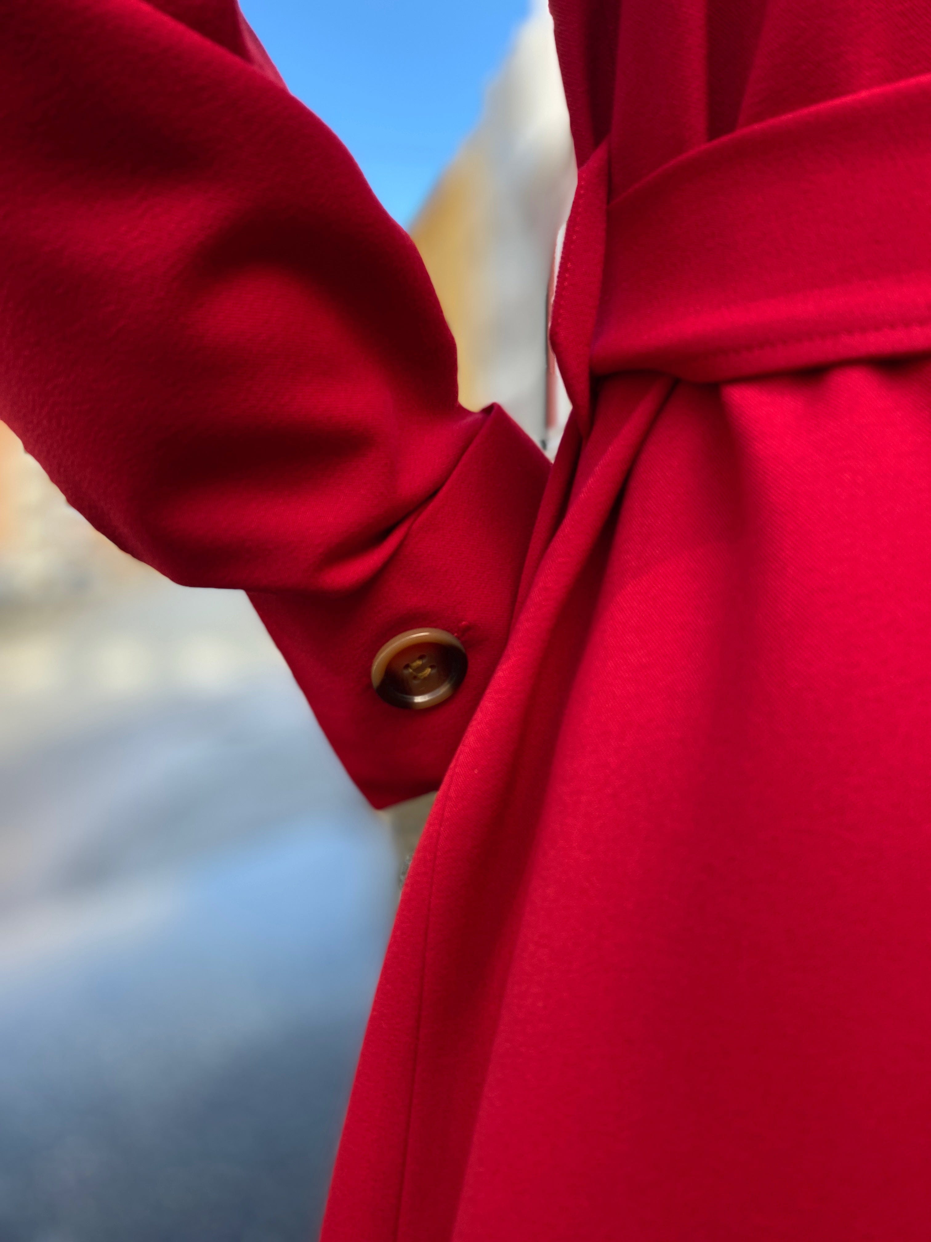 Dianas Vintage kåper Franz Coat Twill - red