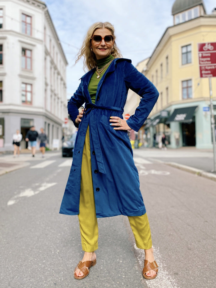 Dianas Vintage kåper Franz Coat velvet - midnight