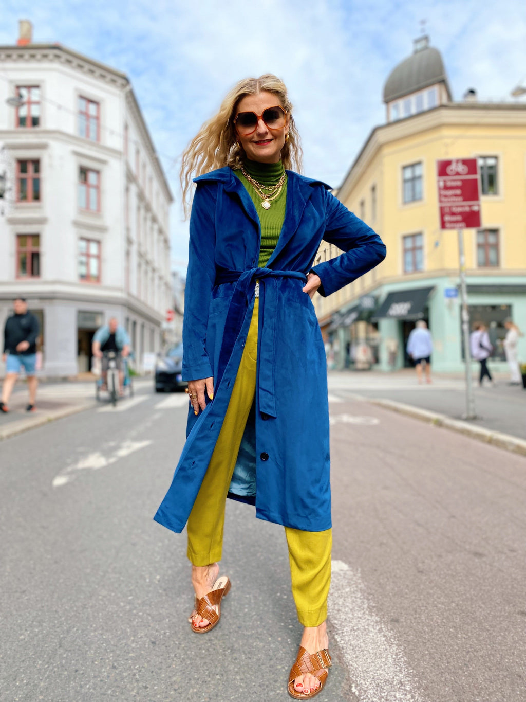 Dianas Vintage kåper Franz Coat velvet - midnight