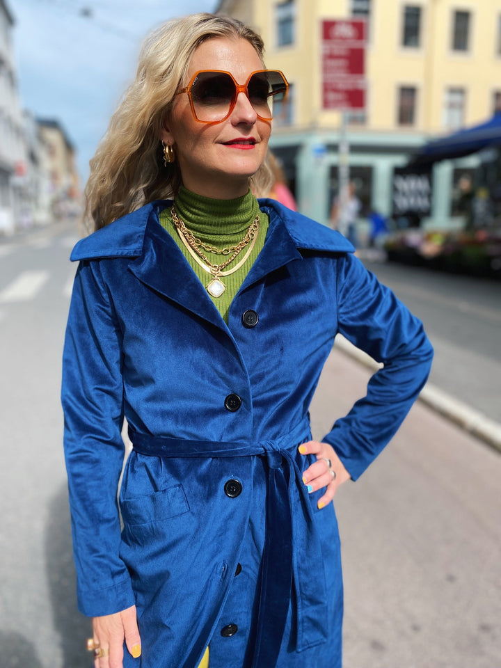Dianas Vintage kåper Franz Coat velvet - midnight