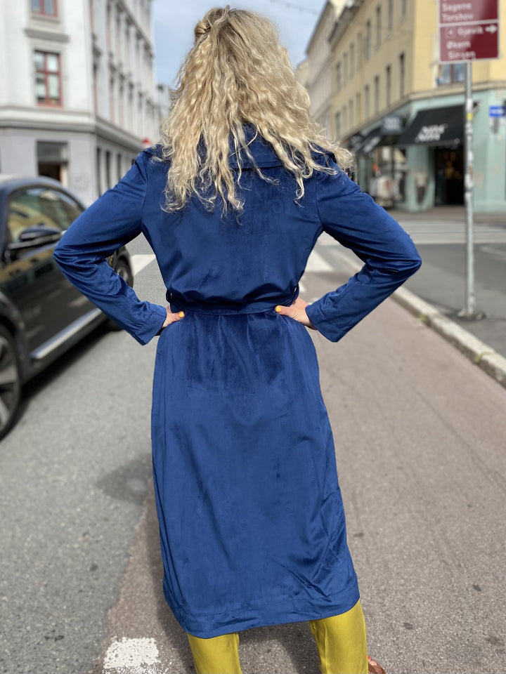 Dianas Vintage kåper Franz Coat velvet - midnight