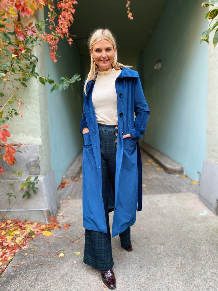 Dianas Vintage kåper Franz Coat velvet - midnight
