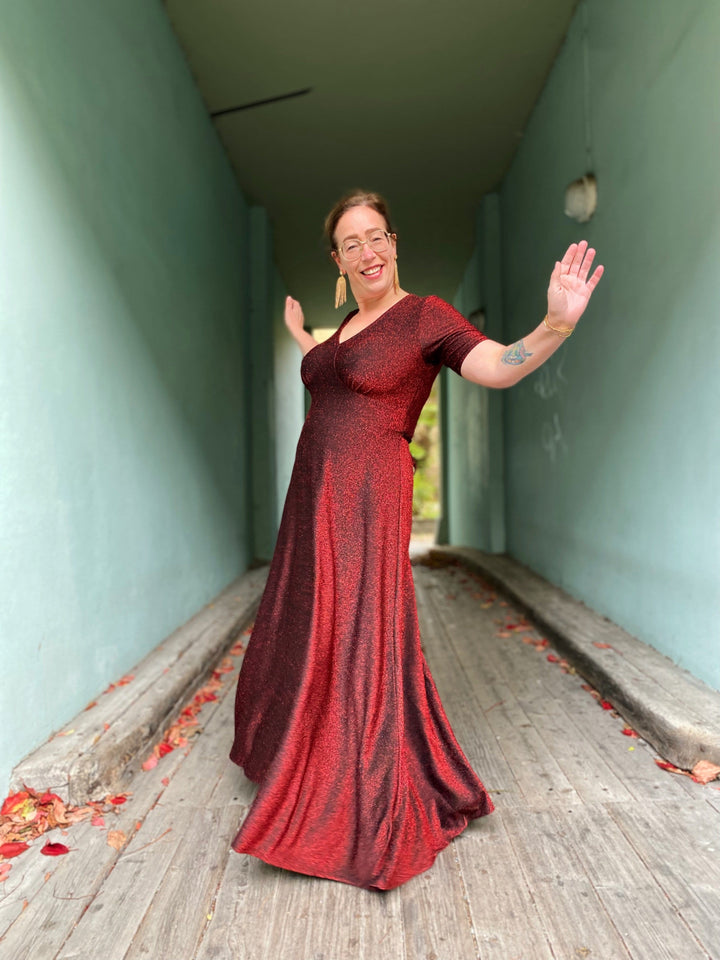 Dianas Vintage kjoler Diana dress - red glitter