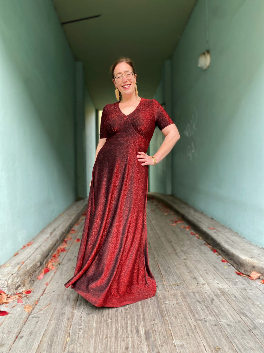 Dianas Vintage kjoler Diana dress - red glitter