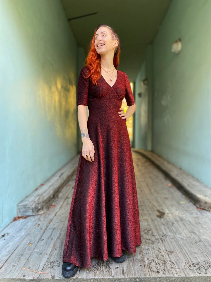 Dianas Vintage kjoler Diana Dress - red glitter