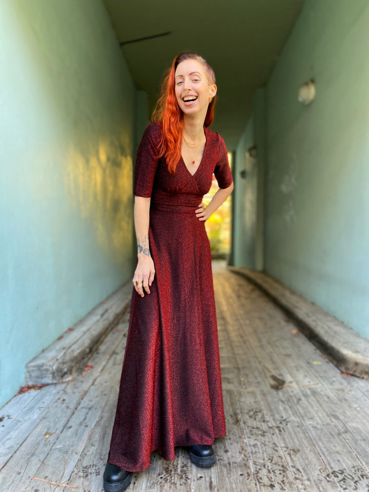 Dianas Vintage kjoler Diana Dress - red glitter