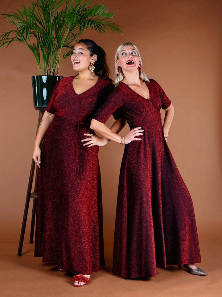 Dianas Vintage kjoler Diana Dress - red glitter