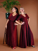 Last inn bildet i Galleri-visningsprogrammet, Dianas Vintage kjoler Diana Dress - red glitter
