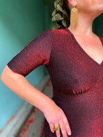Last inn bildet i Galleri-visningsprogrammet, Dianas Vintage kjoler Diana Dress - red glitter
