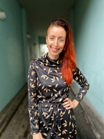 Last inn bildet i Galleri-visningsprogrammet, Dianas Vintage kjoler Frida Dress - leaves
