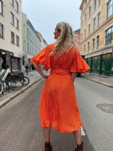Dianas Vintage kjoler Monika dress short - dots orange