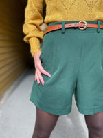 Last inn bildet i Galleri-visningsprogrammet, Dianas Vintage shorts Frida shorts - dark green
