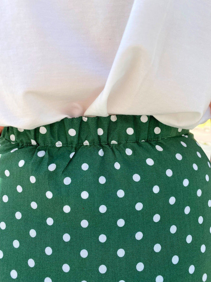 Dianas Vintage skjørt Betty Button skirt dots - green