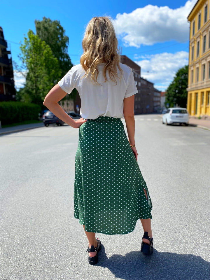 Dianas Vintage skjørt Betty Button skirt dots - green