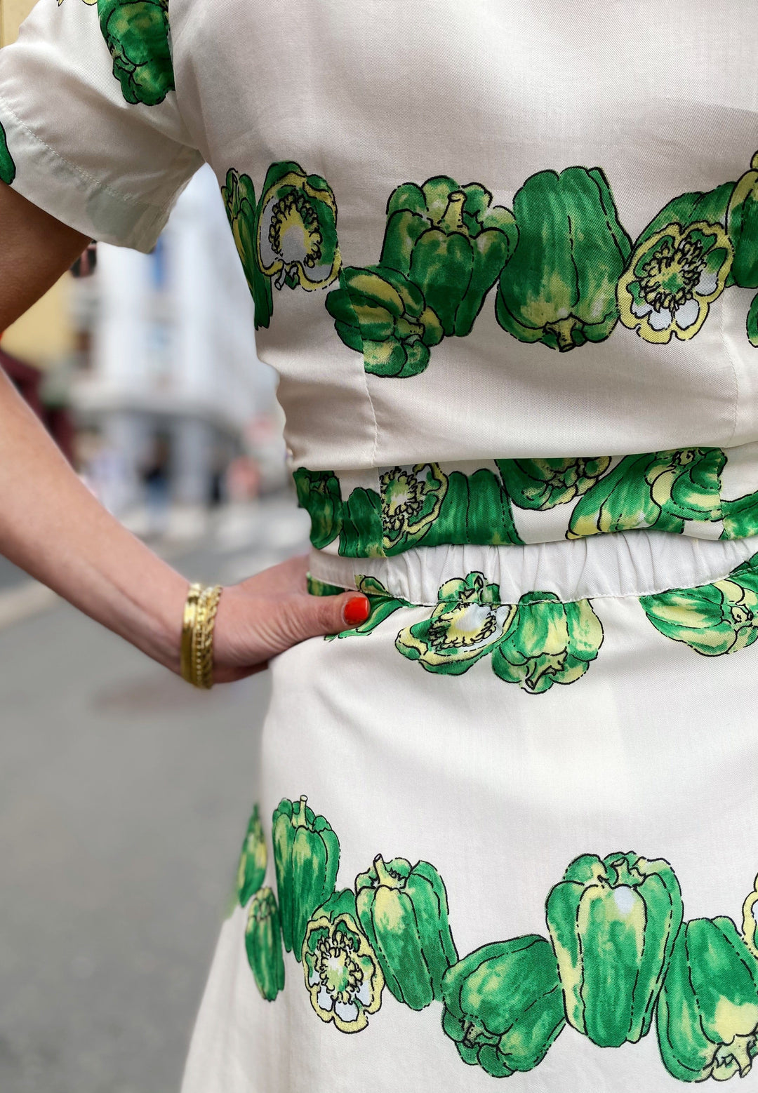 Dianas Vintage skjørt Betty Button skirt - green pepper