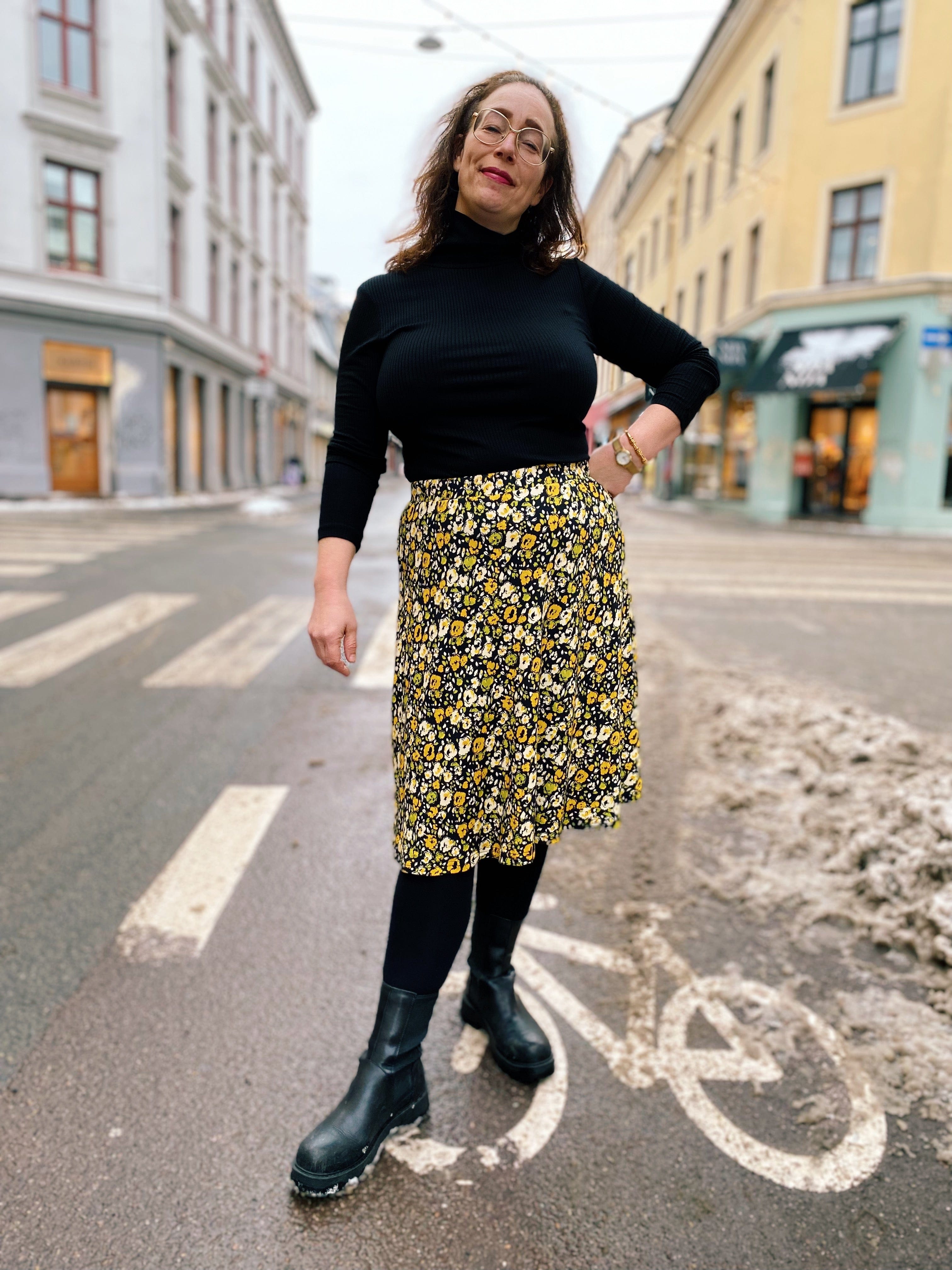 Dianas Vintage skjørt Synne Skirt - floral