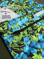 Last inn bildet i Galleri-visningsprogrammet, Dianas Vintage Smykkepose Smykkepose av restestoff - grønn med blue forest

