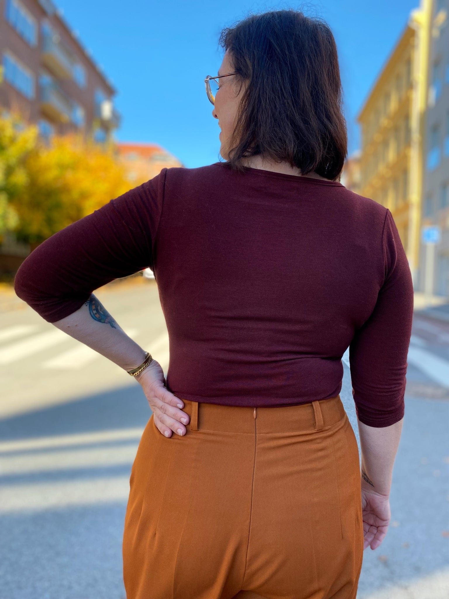 Dianas Vintage Topper Stay Warm top - bordeaux