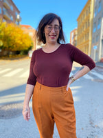 Last inn bildet i Galleri-visningsprogrammet, Dianas Vintage Topper Stay Warm top - bordeaux
