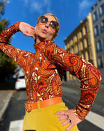 Last inn bildet i Galleri-visningsprogrammet, Dianas Vintage turtleneck Perfect polo - paisley
