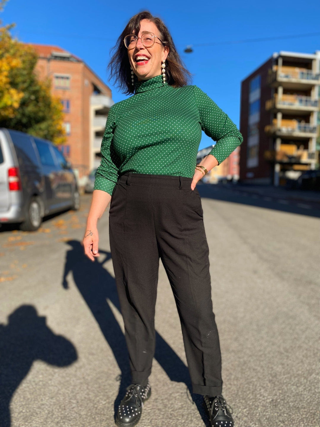 Dianas Vintage turtleneck Perfect polo - small dots