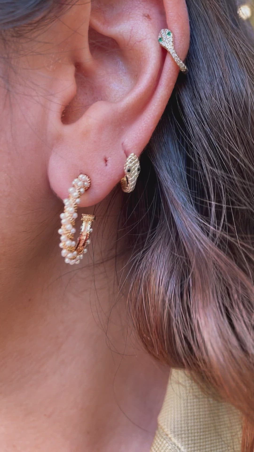 Akoya øreringer - hvite perler