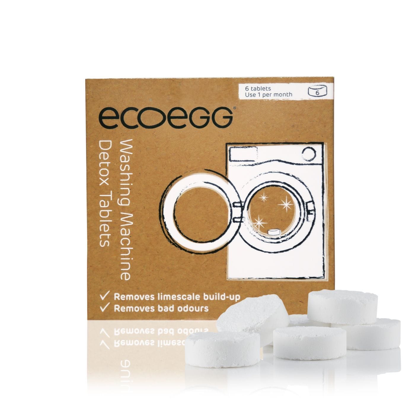 Ecoegg Miljøvennlig vask Maskinrens tabletter