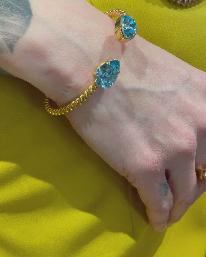 Mini drop bracelet - aquamarine