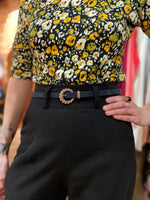 Last inn bildet i Galleri-visningsprogrammet, Frøken Dianas salonger belter Belte tvunnet gullspenne - blå
