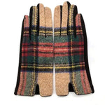 Last inn bildet i Galleri-visningsprogrammet, Frøken Dianas salonger hansker Hansker &quot;Tartan&quot;  - beige
