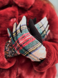Frøken Dianas salonger hansker Hansker Tartan  - beige