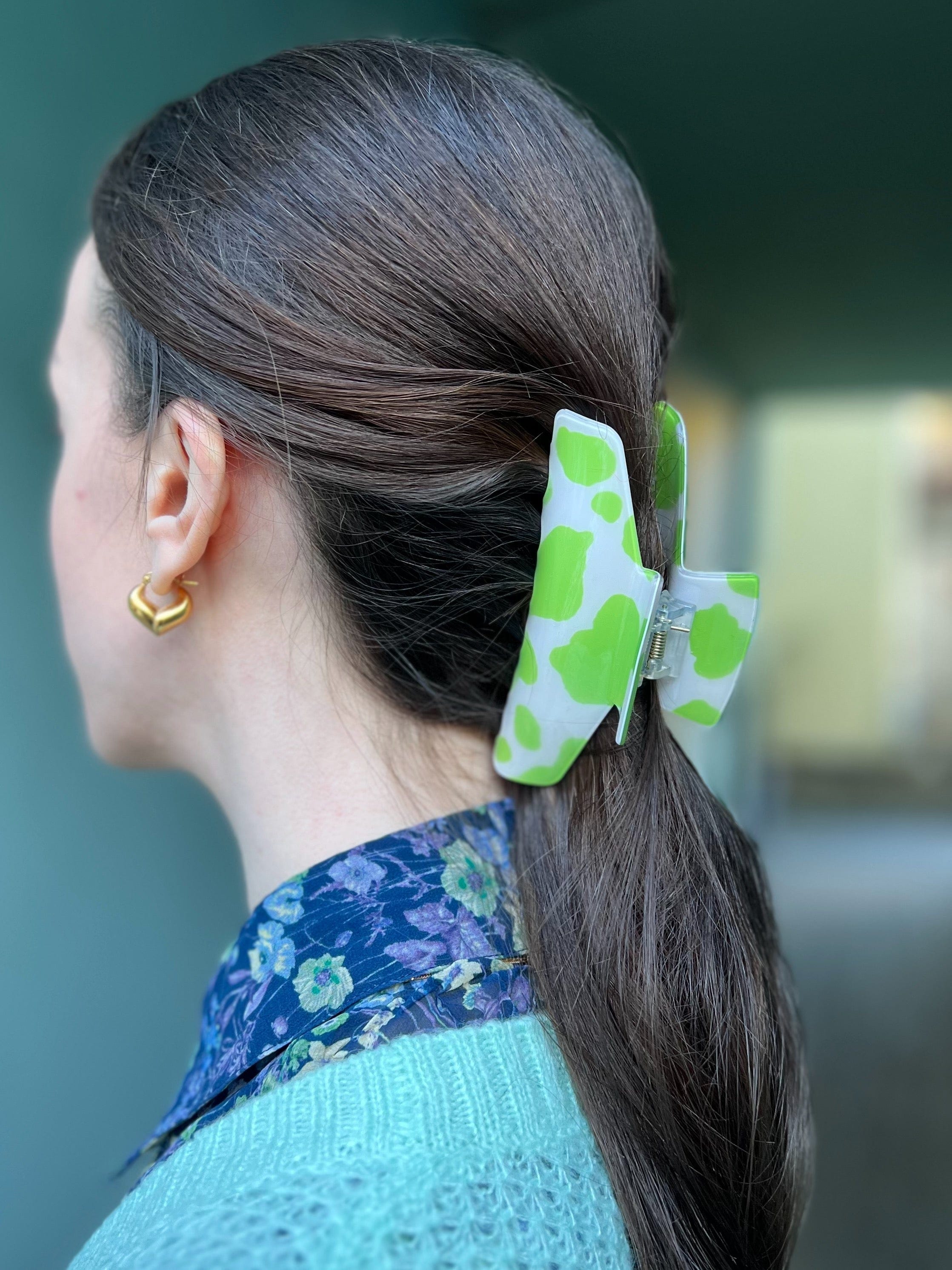 Frøken Dianas salonger hårpynt Hårklype stor - grønn turtle