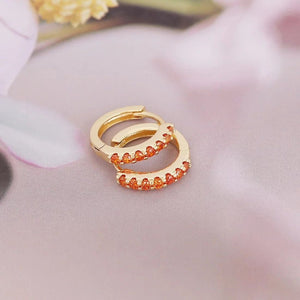 Frøken Dianas salonger øredobber Large hoop - orange