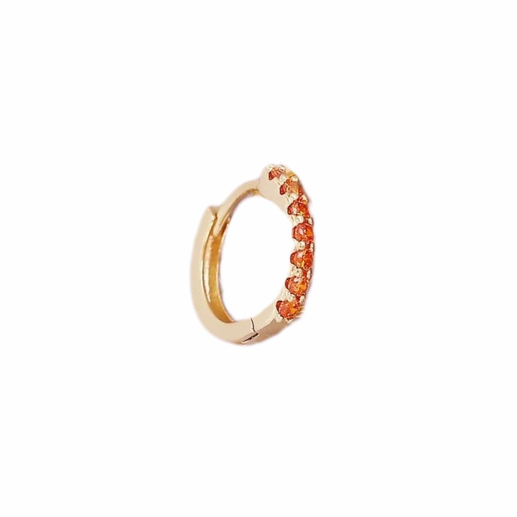 Frøken Dianas salonger øredobber Large hoop - orange