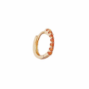 Frøken Dianas salonger øredobber Large hoop - orange