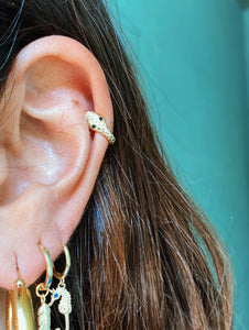 Frøken Dianas salonger øredobber Snake hoop - silver