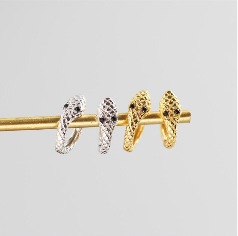 Frøken Dianas salonger øredobber Snake hoop - silver