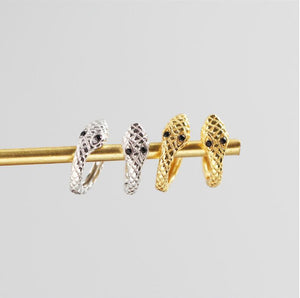 Frøken Dianas salonger øredobber Snake hoop - silver