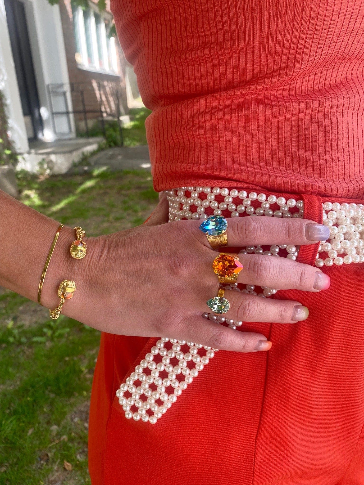 GAS Bijoux armbånd Duality torsca armbånd - grønn & orange