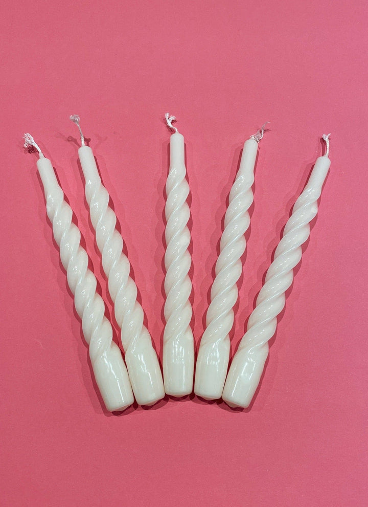 Kunstindustrien stearinlys Stearinlys twisted blank - ivory