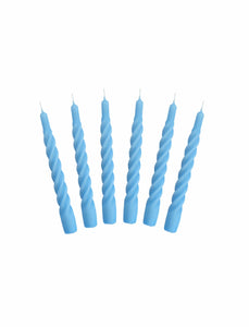 Kunstindustrien stearinlys Stearinlys twisted matt - light blue