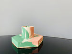 Last inn bildet i Galleri-visningsprogrammet, Lysveken Lysestake Lysestake hexagon - rosa, grønn&amp;hvit
