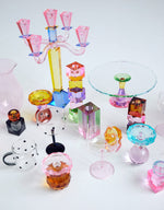 Last inn bildet i Galleri-visningsprogrammet, Miss Etoile Lysestake Diamond lysestake i krystall - light purple, yellow and rose
