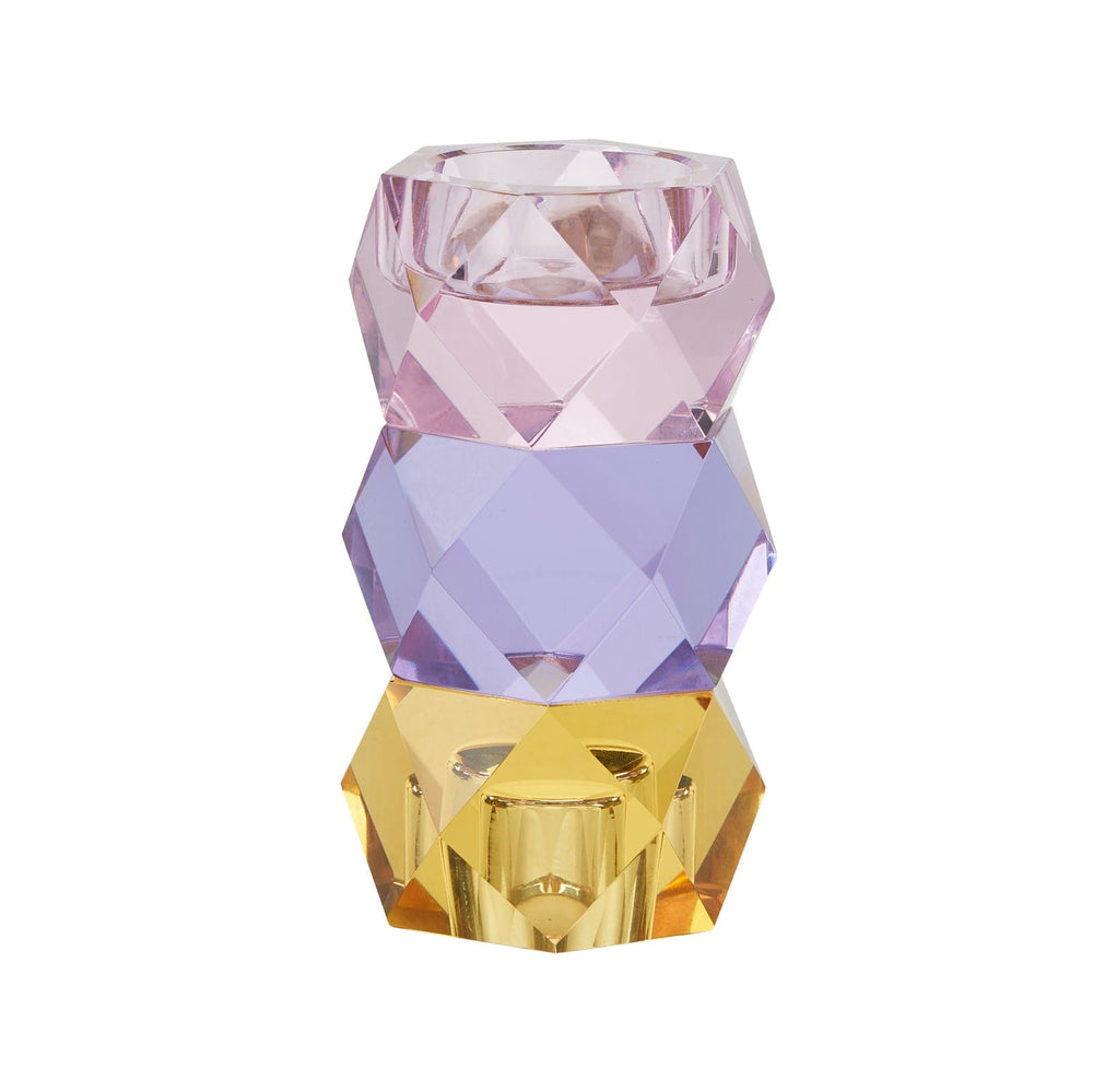 Miss Etoile Lysestake Diamond lysestake i krystall - light purple, yellow and rose