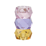 Last inn bildet i Galleri-visningsprogrammet, Miss Etoile Lysestake Diamond lysestake i krystall - light purple, yellow and rose
