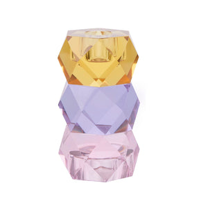 Miss Etoile Lysestake Diamond lysestake i krystall - yellow, purple and rose